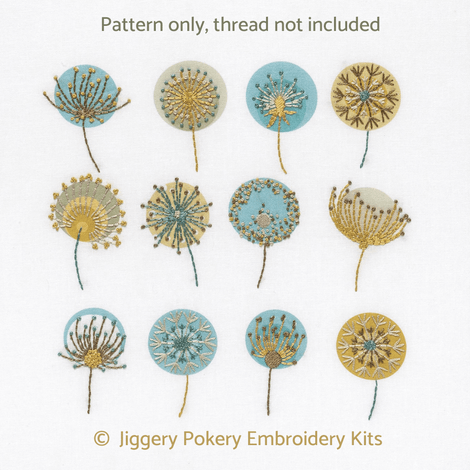 Embroidery patterns and threads
