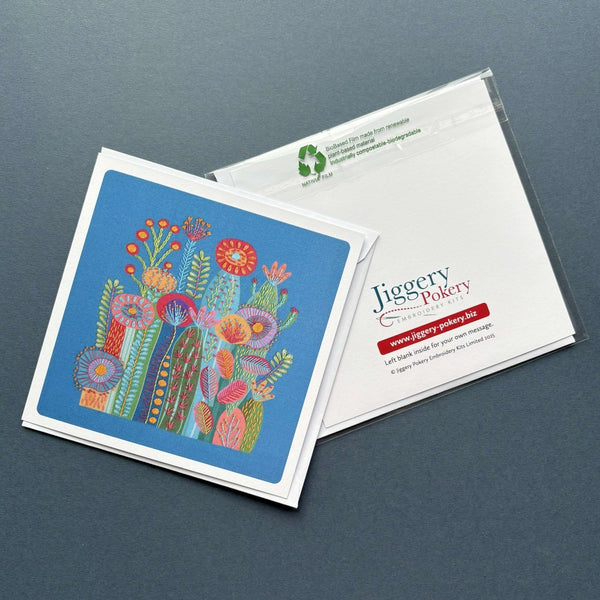 Printed embroidery greeting cards