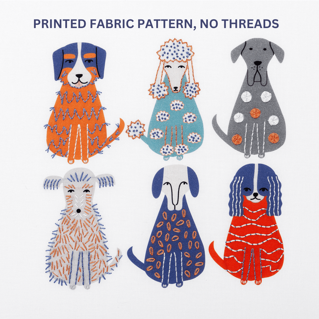 Dog embroidery pattern. Poodle embroidery pattern.