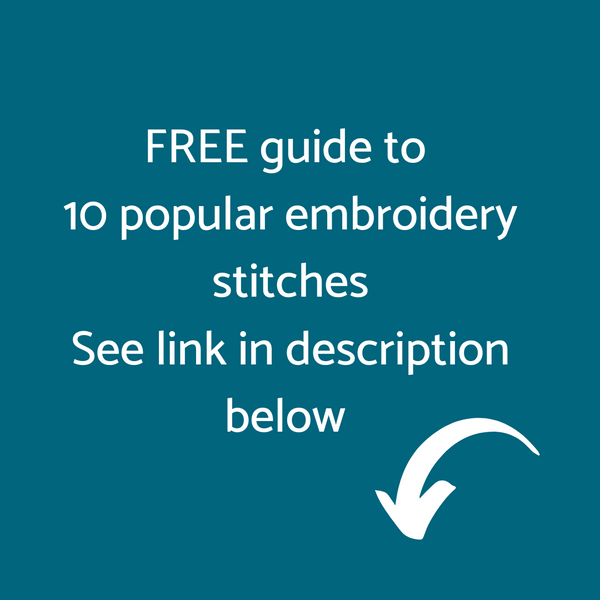 Free printable PDF embroidery stitch guide from Jiggery Pokery