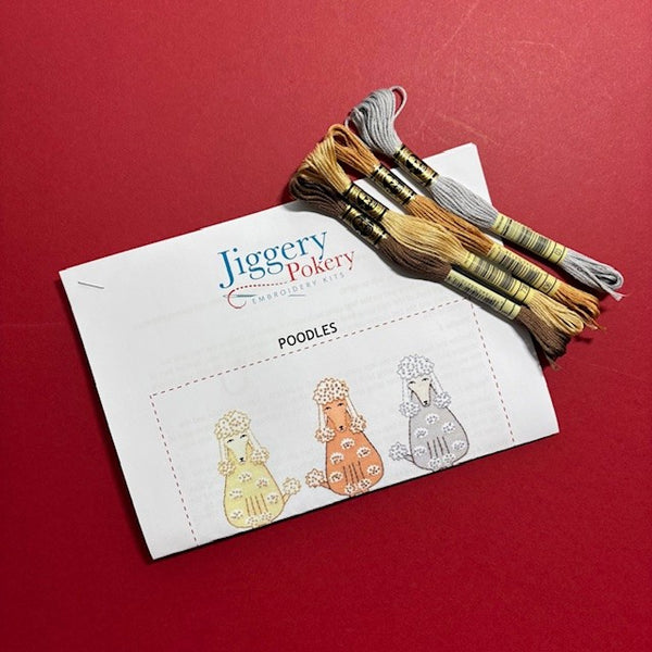 DMC thread pack for poodle embroidery pattern