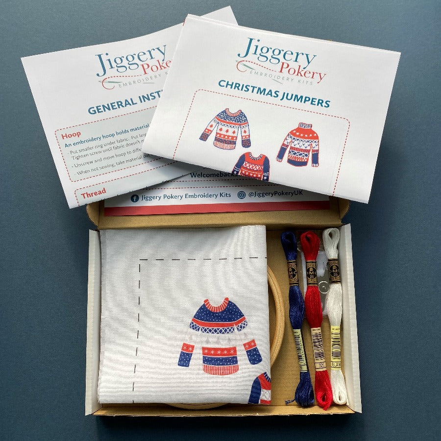 Simple Christmas embroidery kit - Jiggery Pokery Embroidery Kits