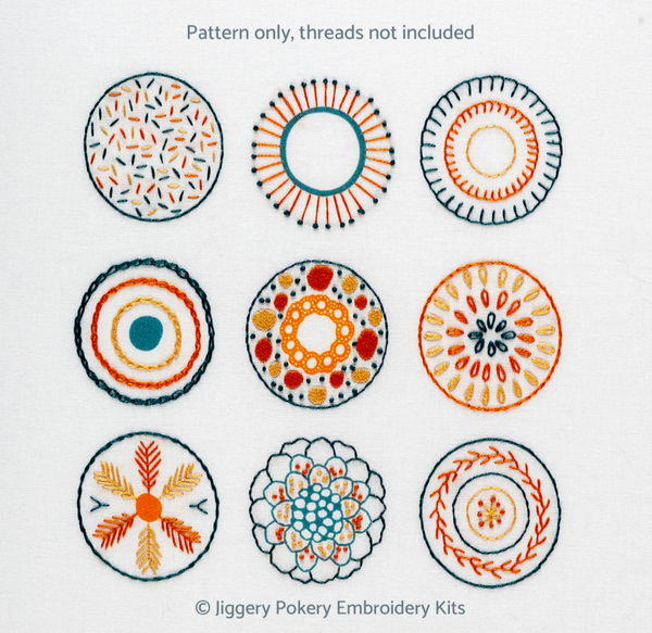 Embroidery sampler pattern by Jiggery Pokery